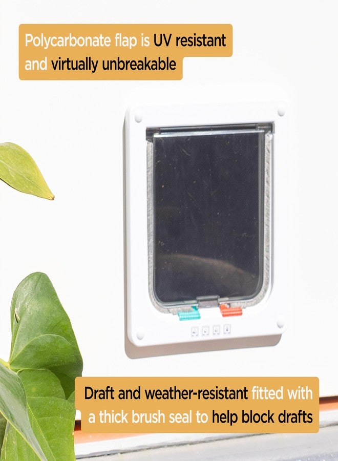 Hakuna Pets Standard Cat and Small Pet Door, Large, White, Pets up to 20 lbs - Image 5